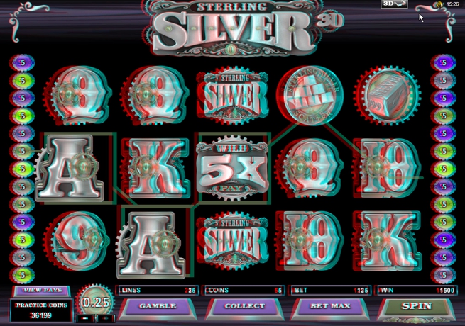 Sterling Silver 3D ™ free slots machine game preview by [HOST]
